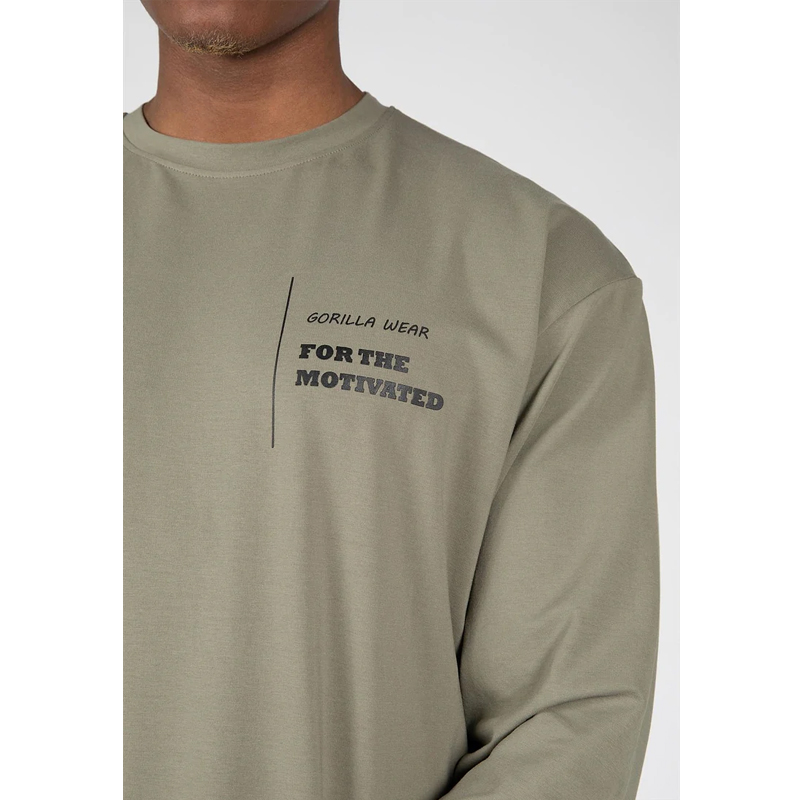 Boise Oversized Long Sleeve - Army Green - Image 5