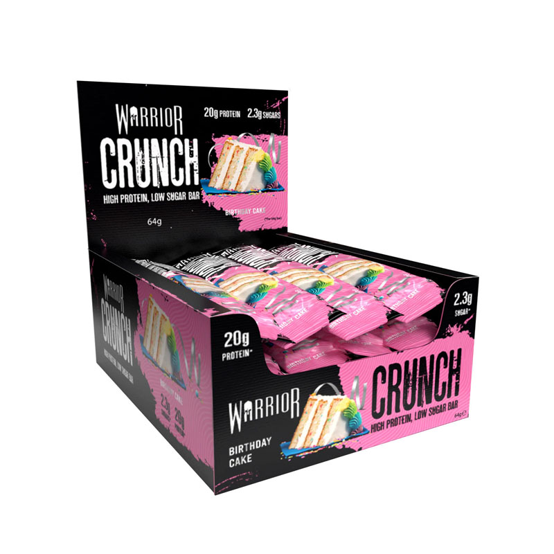Warrior Crunch Bar 12 x 64g - Birthday Cake