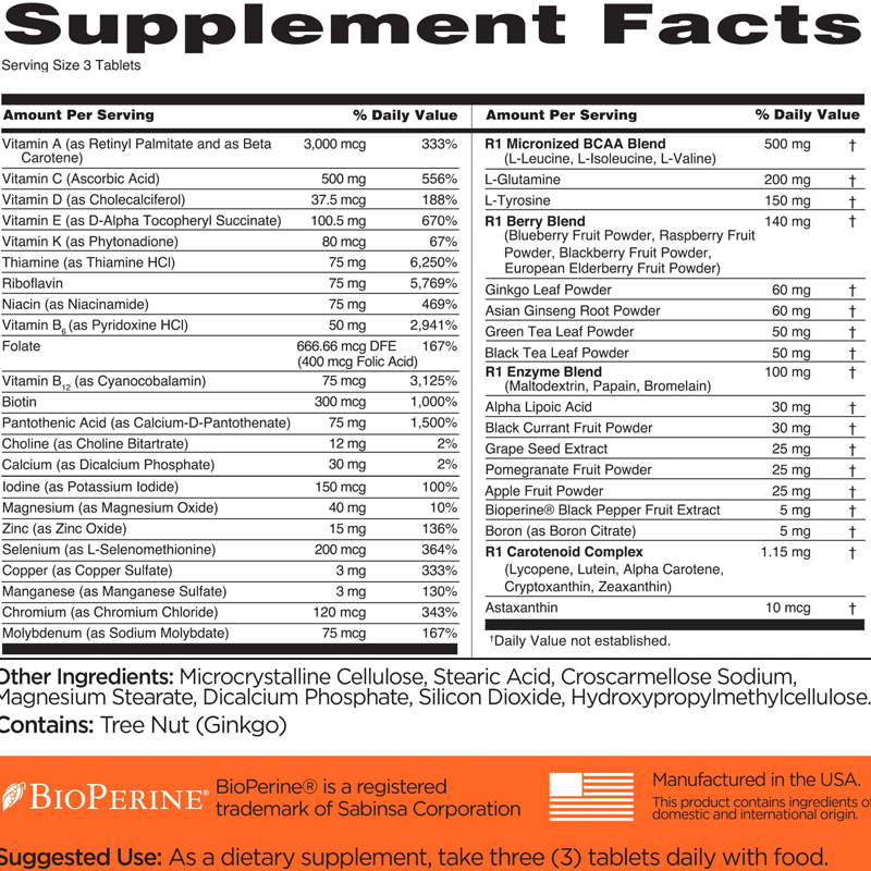 RuleOne Men's Train Daily Multivitamin - 90tabs - Image 2