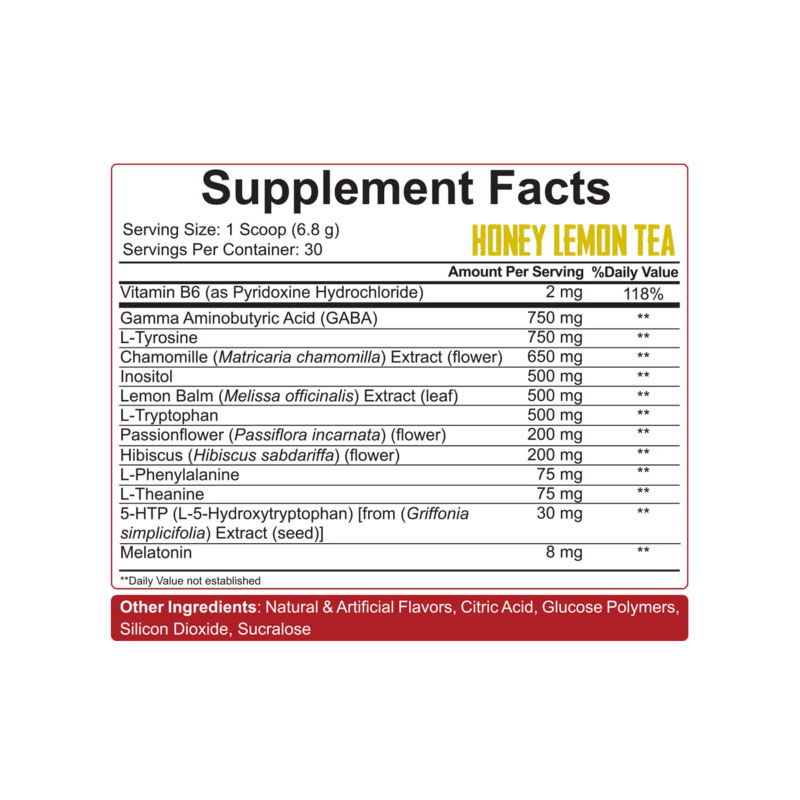 Rich Piana 5% Nutrition Knocked The Fuck Out 204gr Honey Lemon Tea - Image 2