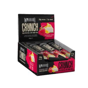Warrior Crunch Bar 12 x 64g –  Raspberry Lemon Cheesecake