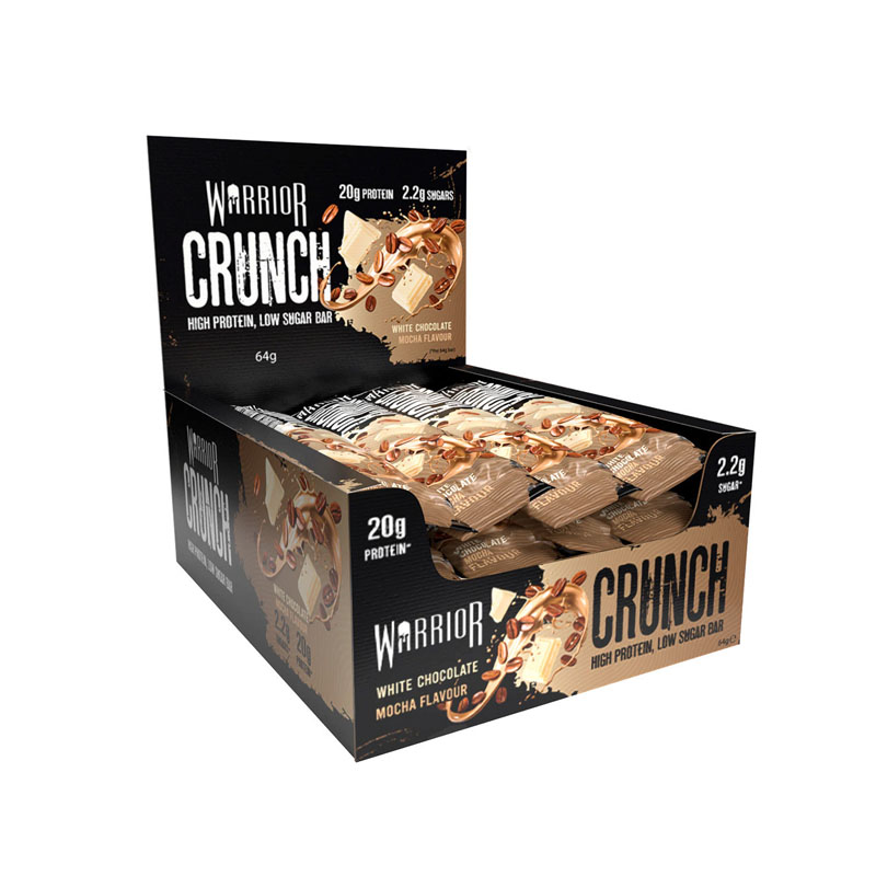 Warrior Crunch Bar 12 x 64g – White Chocolate Mocha